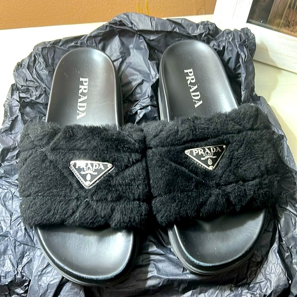 Prada Slides Black lug - Picture 1 of 16